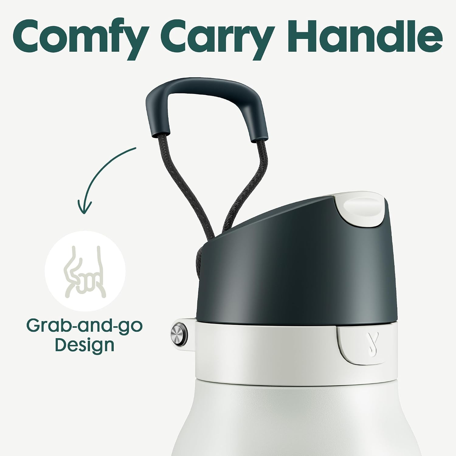 Thumbnail 4 de Meoky iwbl-24oz1p-LG Insulated Stainless Steel Water Bottle, 2-in-1 Lid