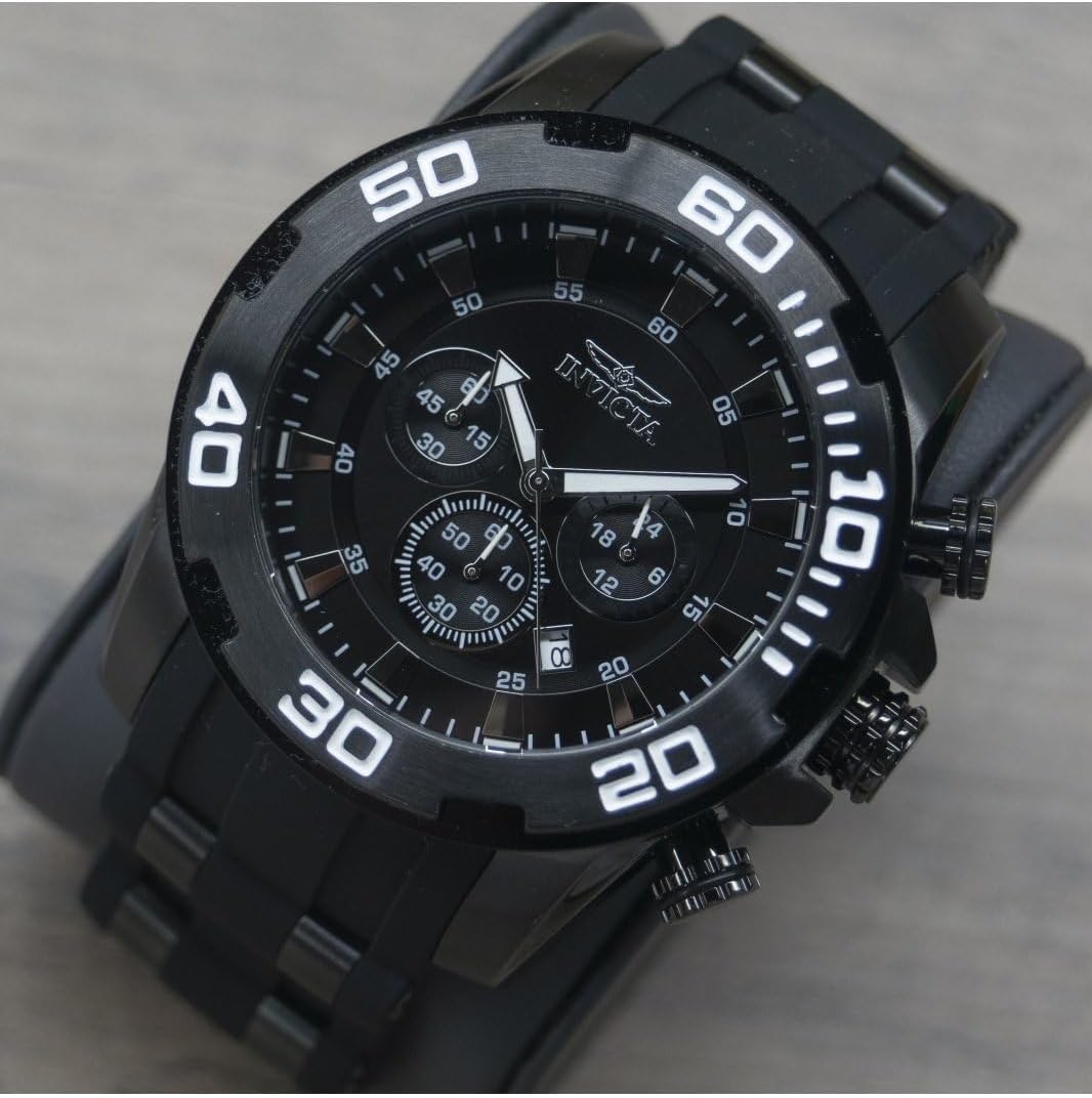Detalle 2 de Invicta Pro Diver 22338/22339 Men's Quartz Watch, Black Silicone Strap