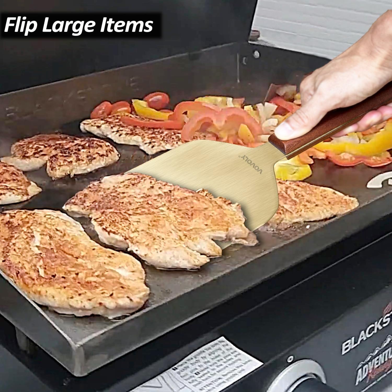 Thumbnail 6 de Vovoly Griddle scraper 203, 5.5-Inch Stainless Steel Griddle Scraper