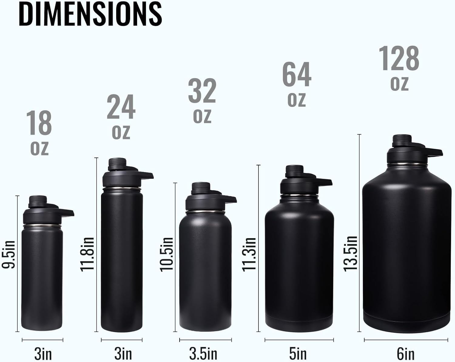 Thumbnail 4 de Fijinhom 24 oz Insulated Water Bottle with Handle – Double-Wall Stainless Steel, Wide Mouth, BPA Free