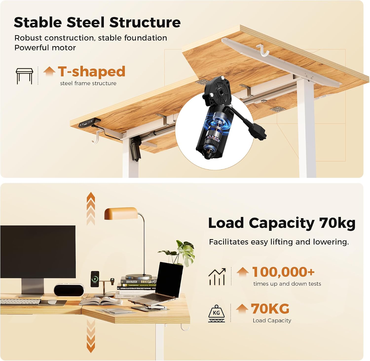Thumbnail 3 de Agilestic L-Shaped Electric Standing Desk with 2 Memory Heights (160x90cm) - Home Office Ergonomics
