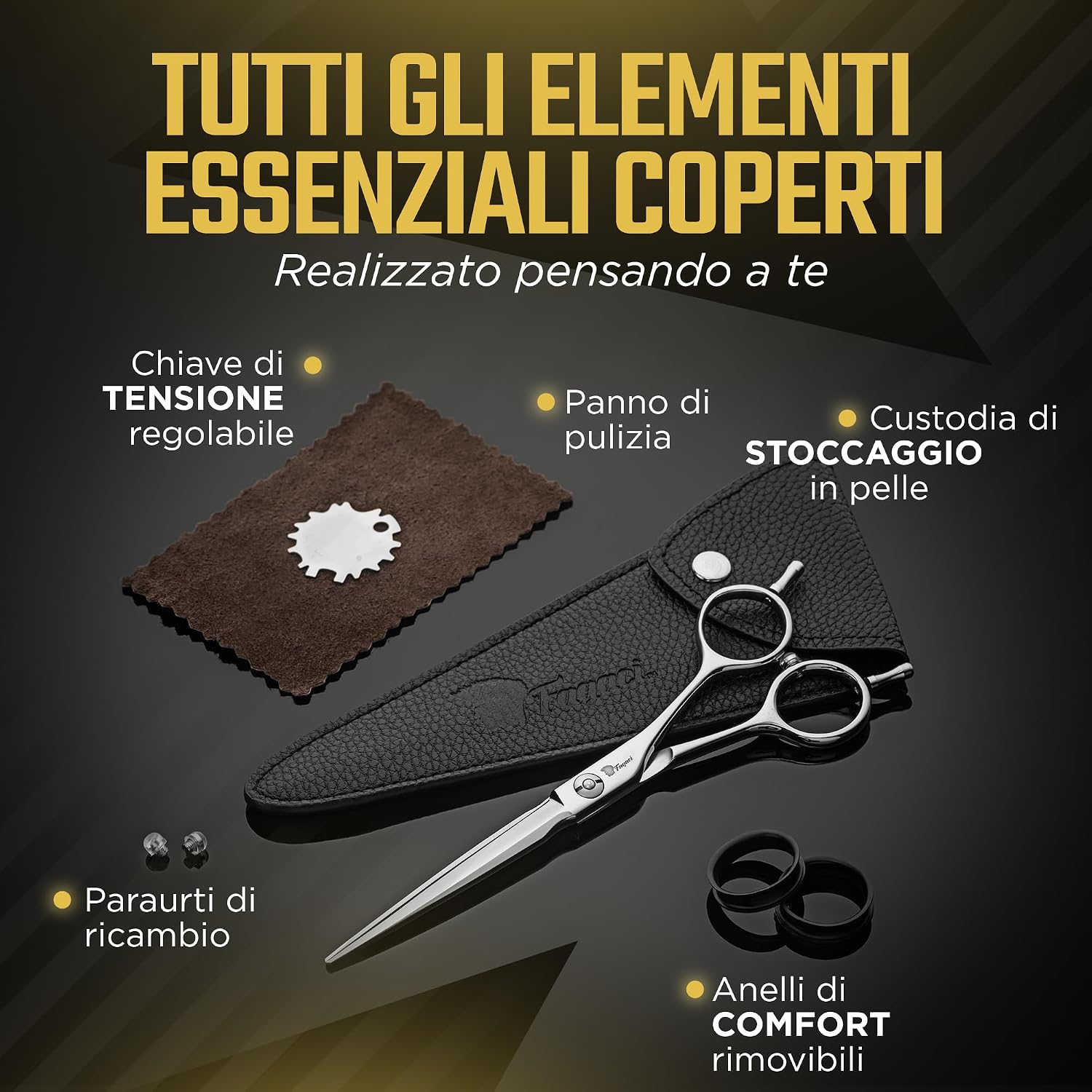 Thumbnail 6 de Fagaci Forbici Parrucchiere Professionali 5.5" – Lame Sottili in Acciaio 440C, Bilanciate e Ambidestre