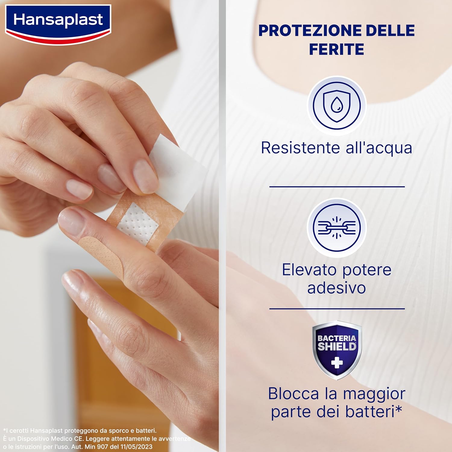 Detalle 2 de Hansaplast Cerotti UNIVERSAL impermeabili 100 pezzi 🩹