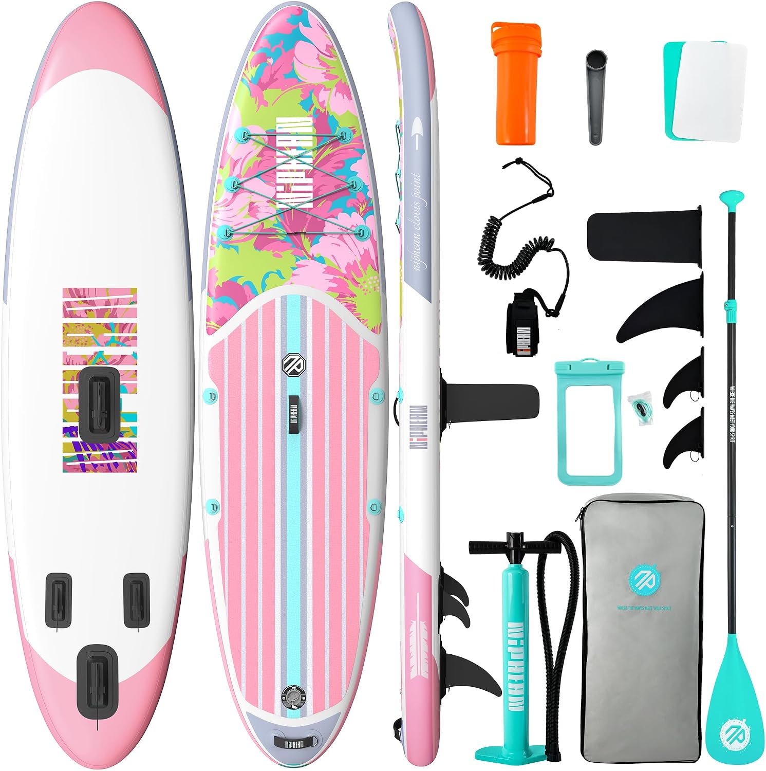 Imagen de Niphean Inflatable 10’6” Stand Up Paddle Board with SUP Accessories, Anti-Slip EVA Deck (Adults & Youth) en OfertitasTOP