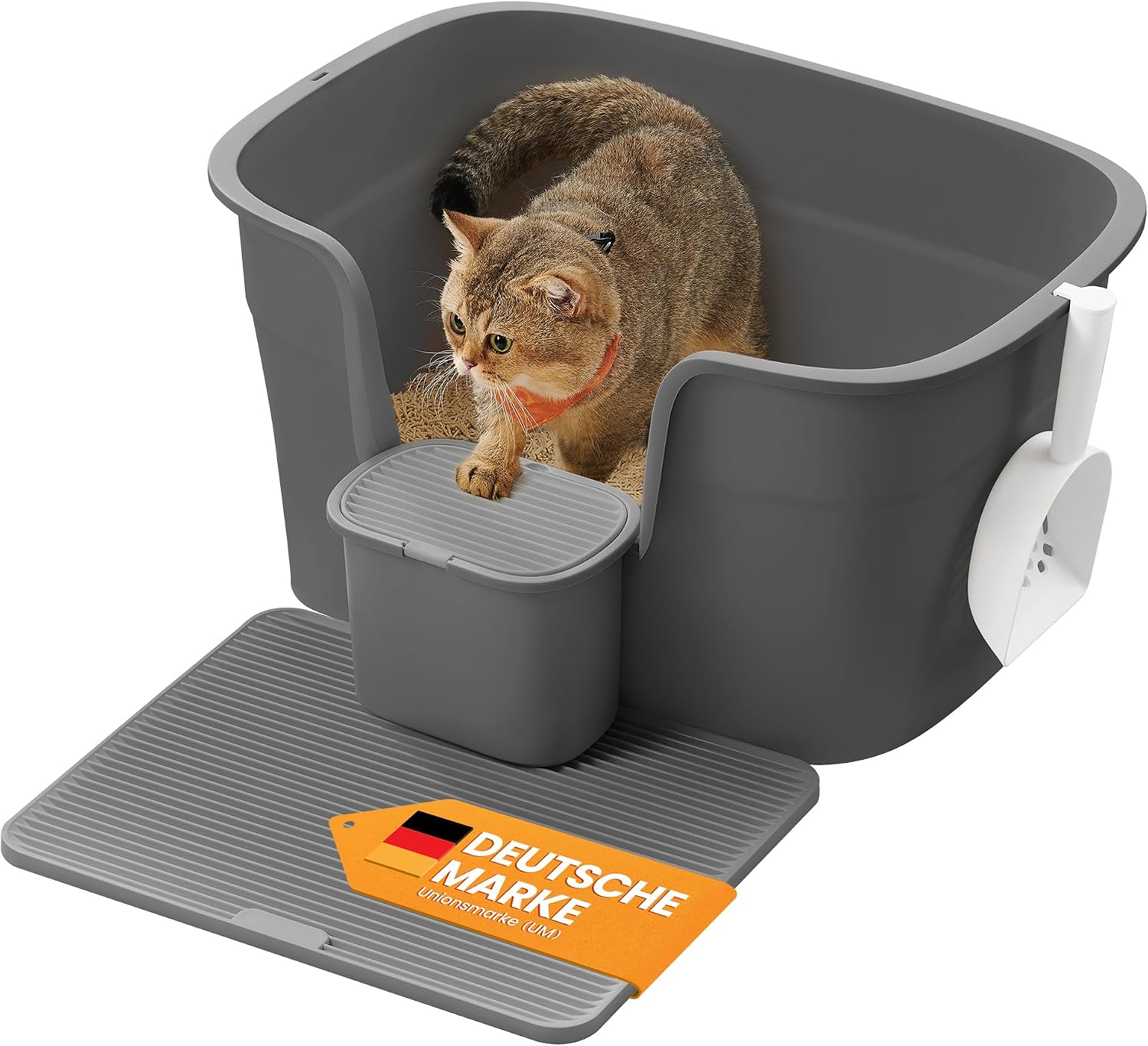 Detalle de Feandrea PPT003G02 extragroßes Katzenklo 64×44×33 cm 🐾