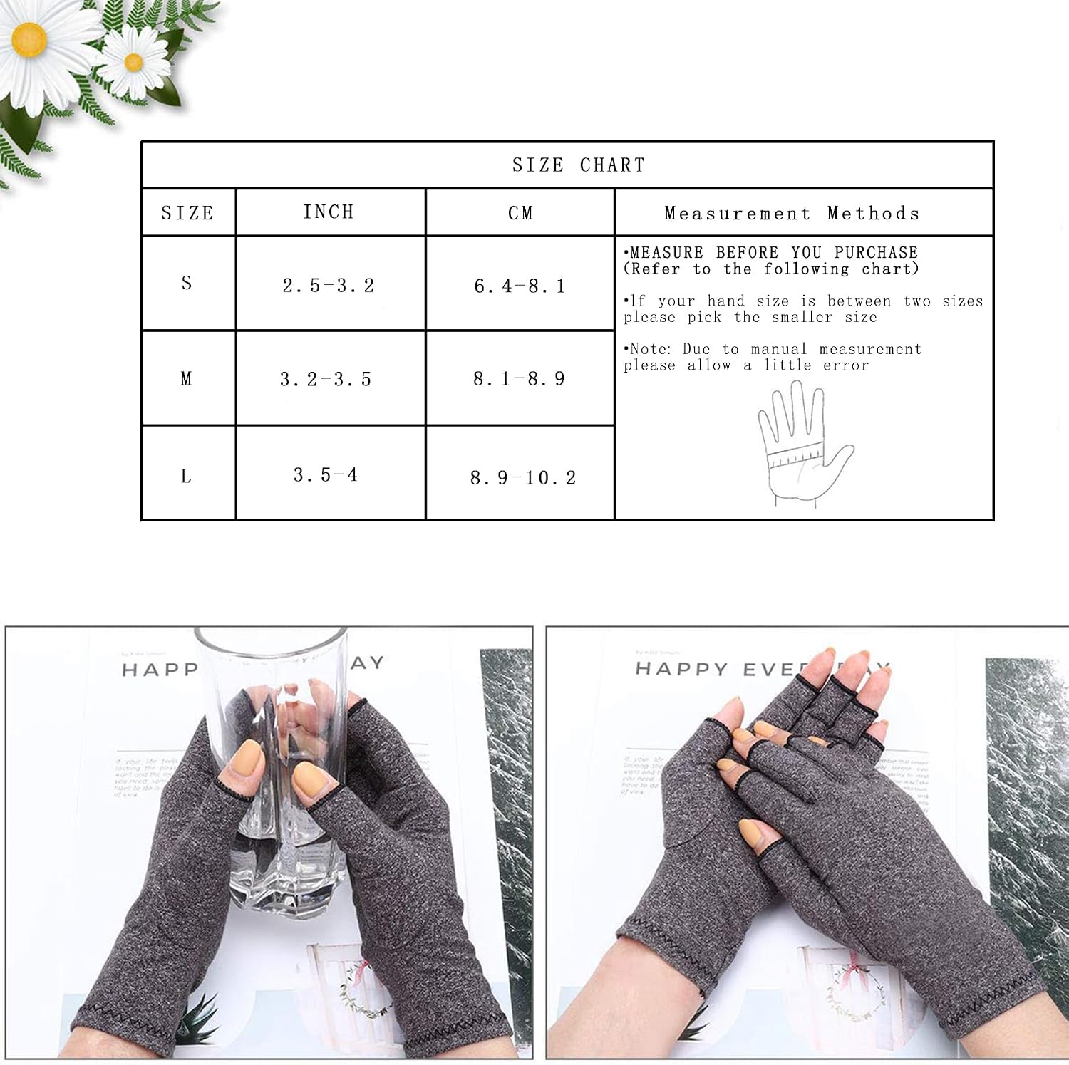 Detalle 2 de Fingerless Gloves for Women and Men – Breathable Cotton-Blend Half Finger Gloves