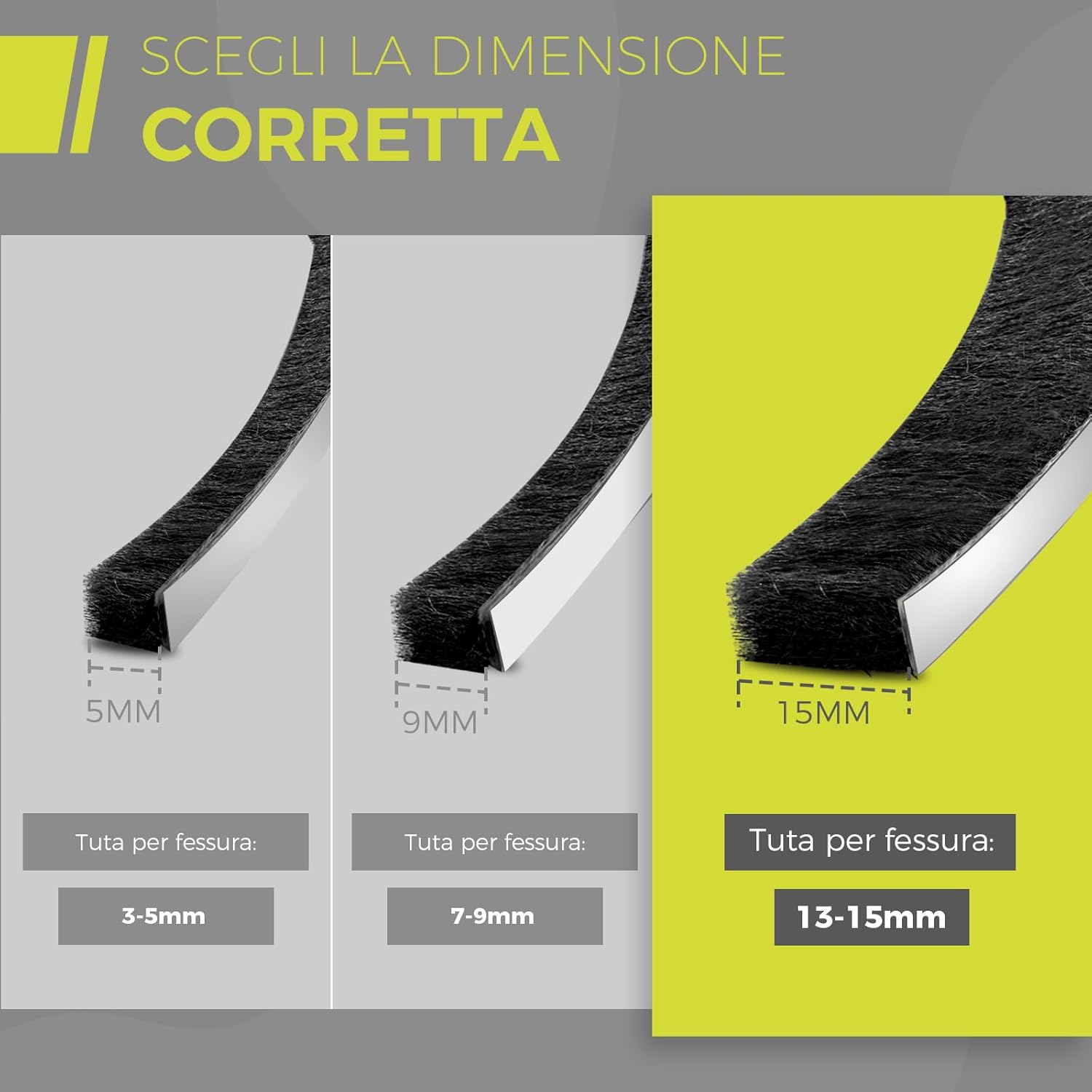 Thumbnail 1 de GeckoSeal 12 m Guarnizione Spazzola 9 mm x 15 mm