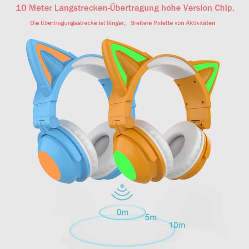 Detalle de Kinsi 2S Auriculares Gaming RGB Cat Ear Negros