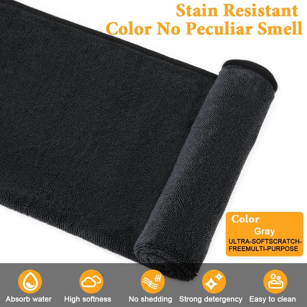Thumbnail 3 de URAQT Microfibre Cloth: Large 90x60cm Car Drying Towel (600GSM) for Fast, Lint-Free Drying