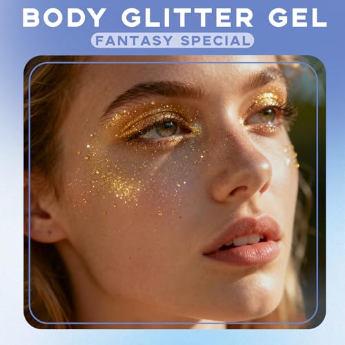 Thumbnail 1 de Noerrors Roll-on Holographic Body Glitter Gel in Gold