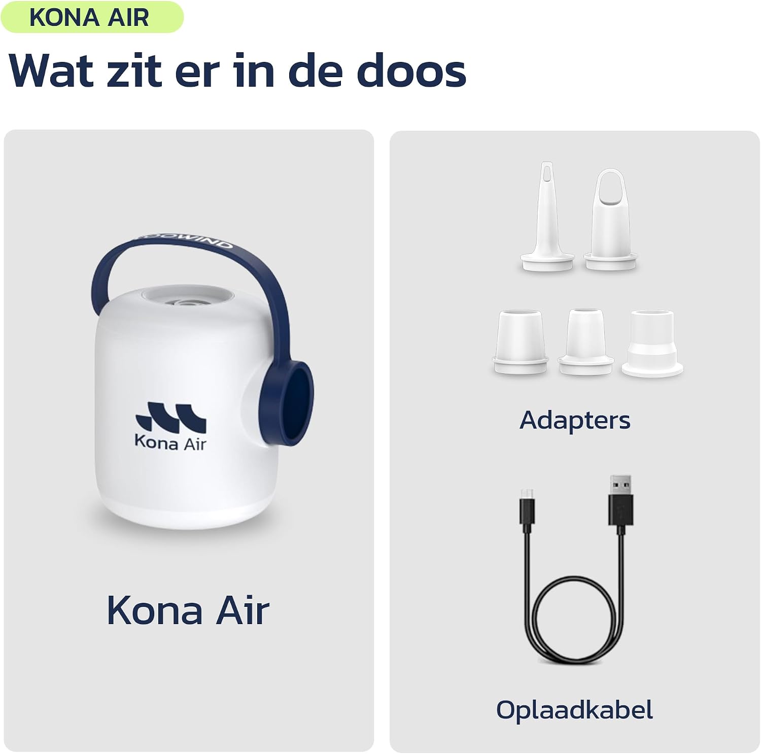 Thumbnail 6 de Woowind V05 elektrische luchtpomp, draadloos en oplaadbaar