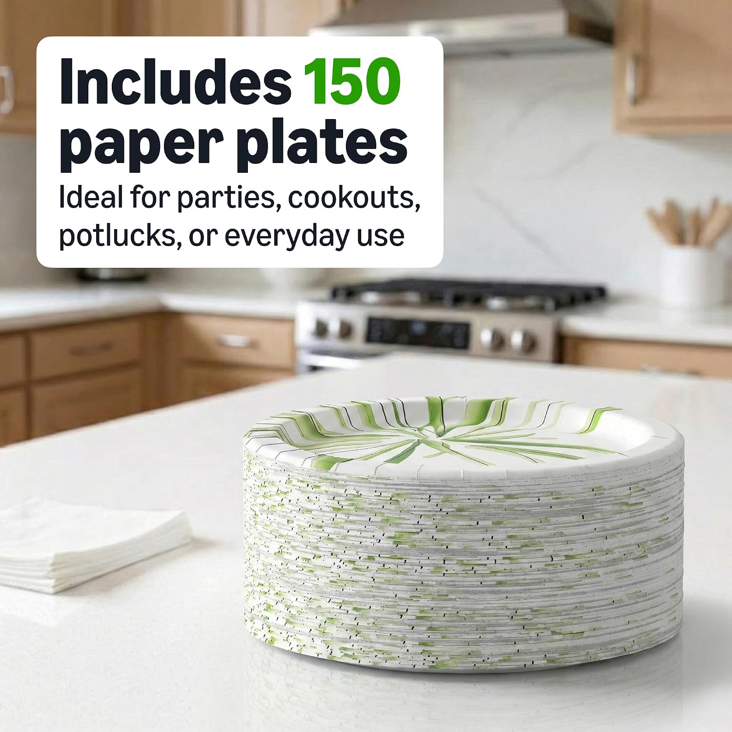 Thumbnail 4 de Amazon Basics Disposable Paper Plates, 10-Inch, 150-Count