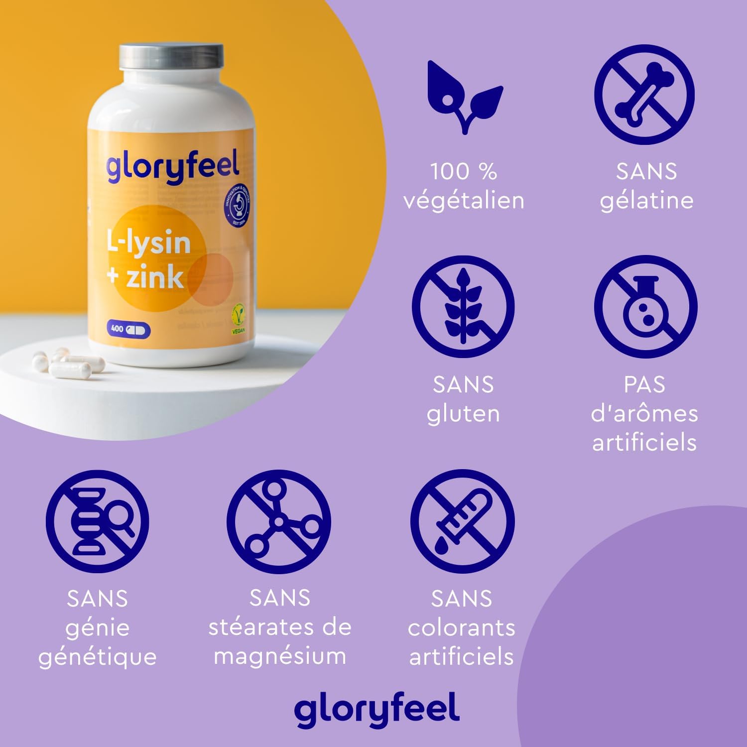 Detalle 2 de L-Lysine 400 gélules 💊