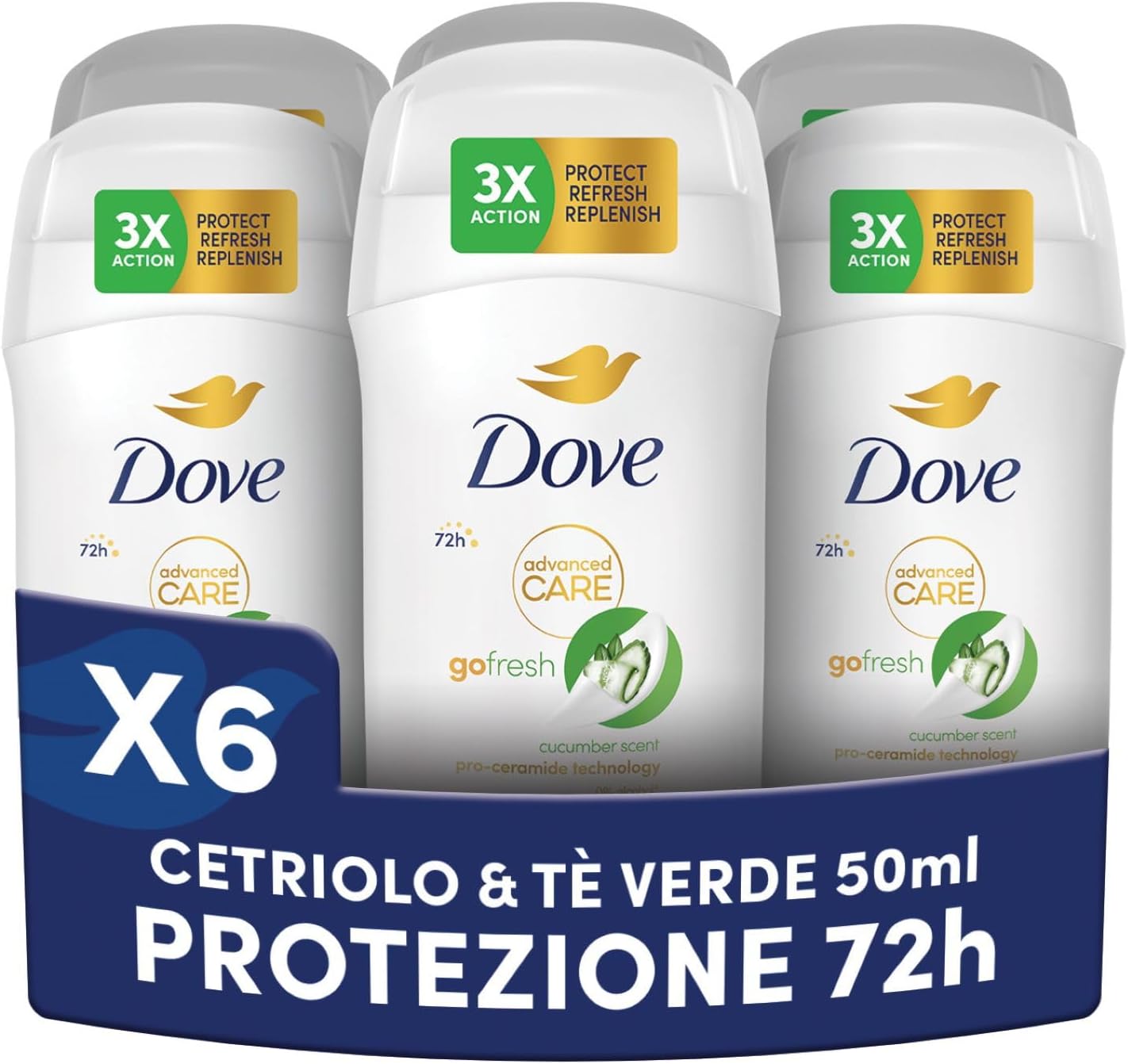 Detalle de Dove Deodorante Stick Go Fresh, 72 ore