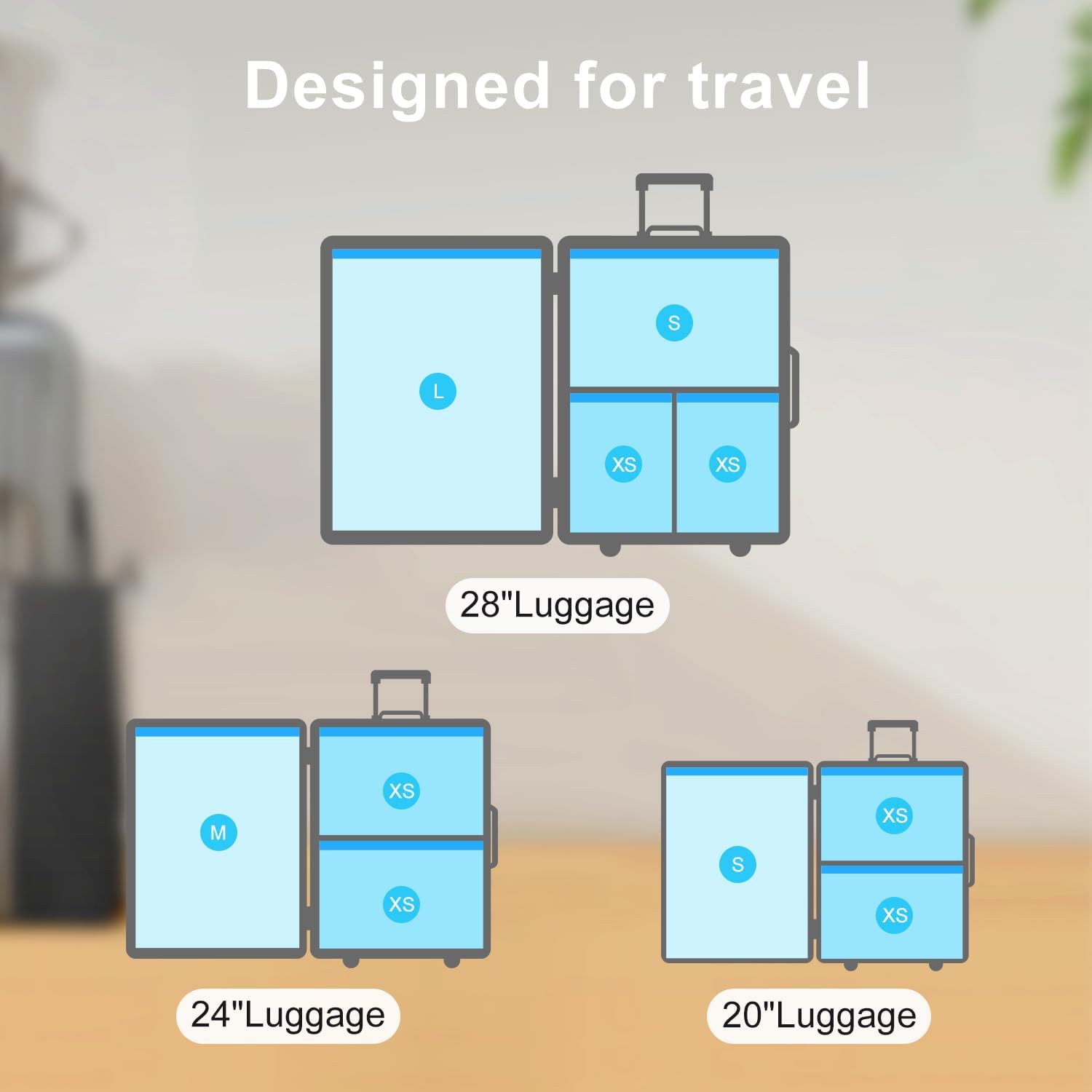 Detalle de UPGOGO Travel Vacuum Bags 6 Pack