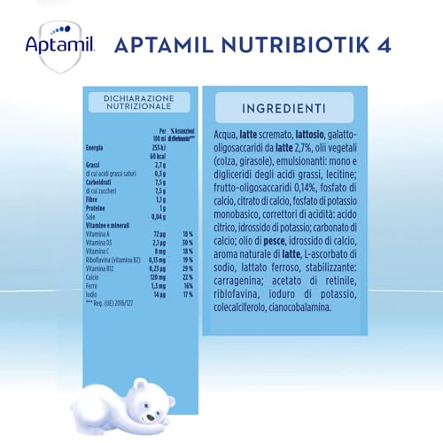 Detalle de APTAMIL 4 Latte di Crescita Liquido 6x1L — Pronto all'uso per bambini dai 24 mesi