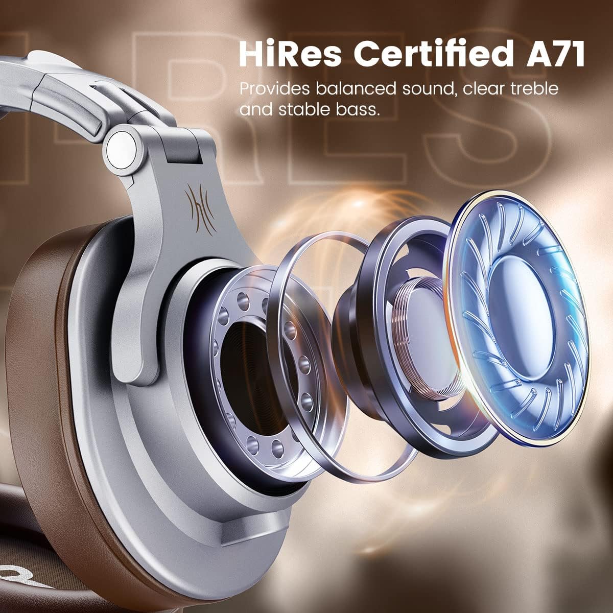 Detalle 2 de OneOdio A71 Wired Over-Ear Studio Headphones with 40 mm Drivers