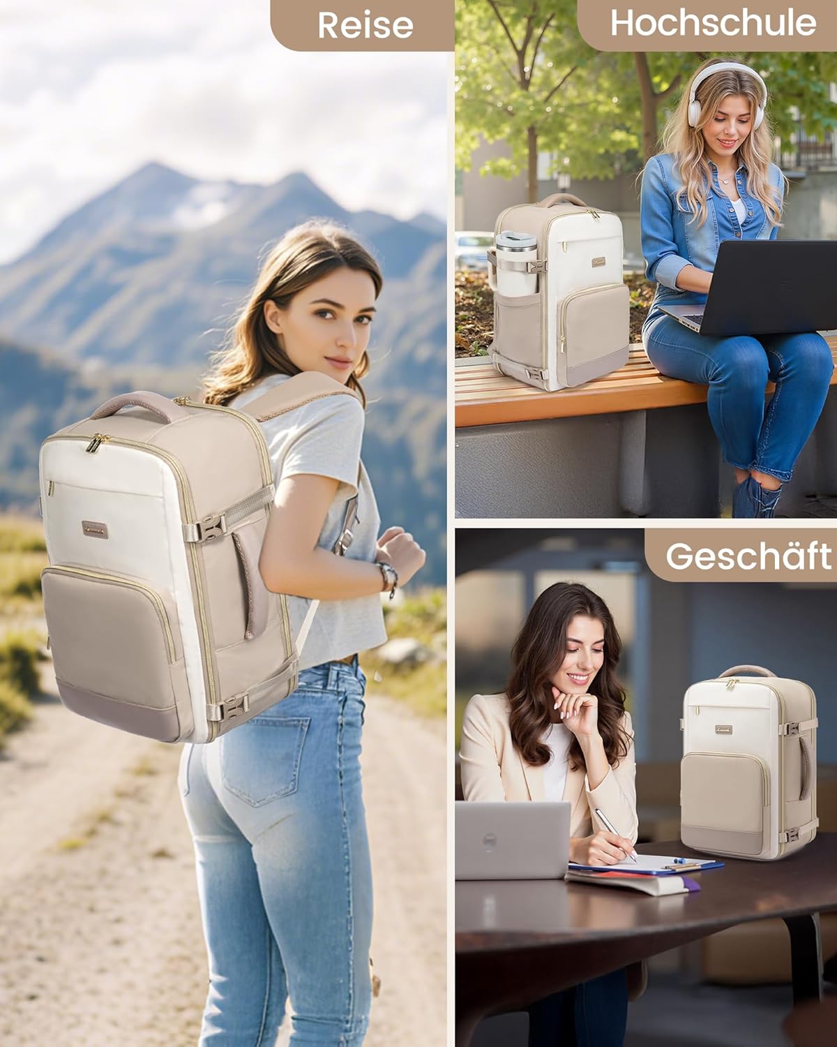 Detalle 2 de LOVEVOOK Handgepäck Rucksack 40 L