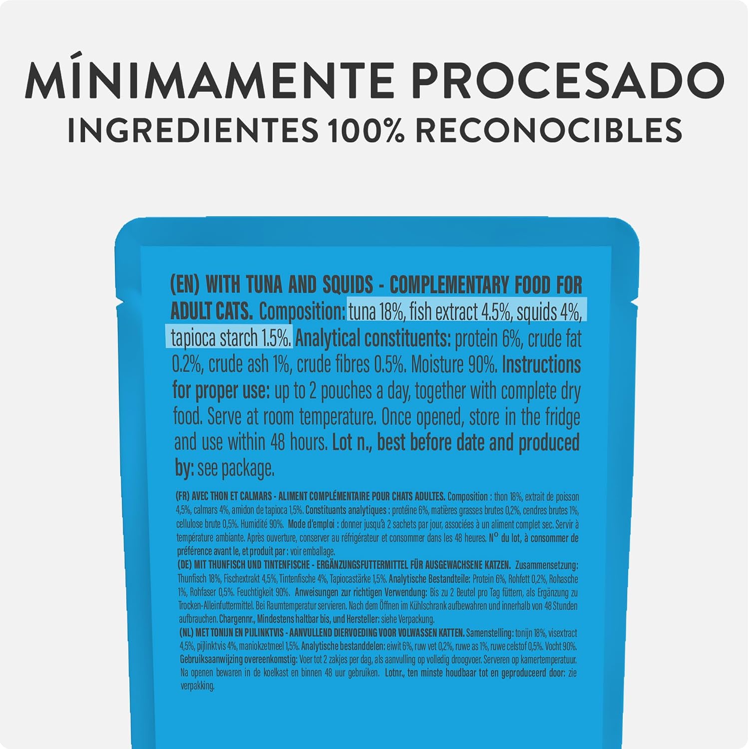 Detalle de Schesir Sopa con Filetes de Atún y Calamares para Gatos — 12 x 40 g