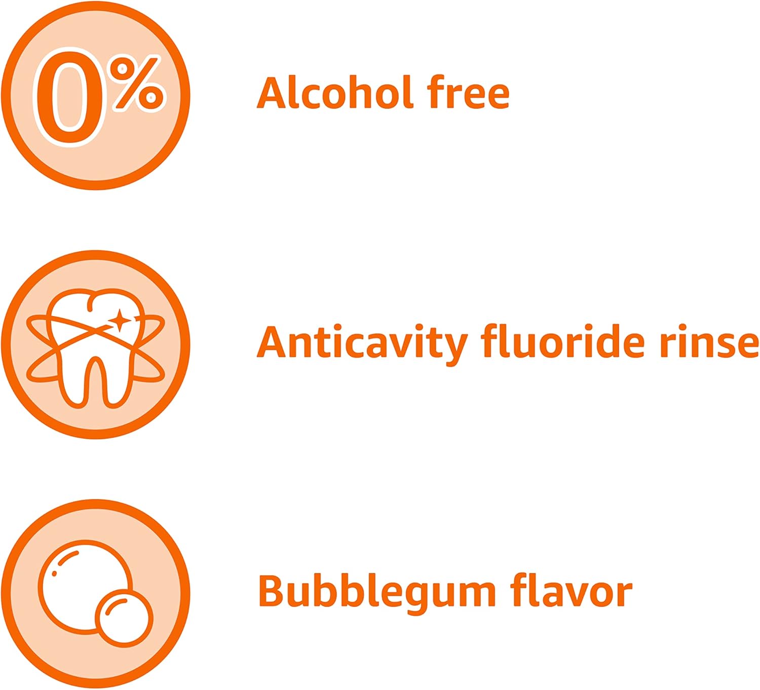 Thumbnail 5 de Amazon Basics Kids Mouthwash with Fluoride (Alcohol-Free) Bubble Gum Flavor, 18 fl oz, 4-Pack