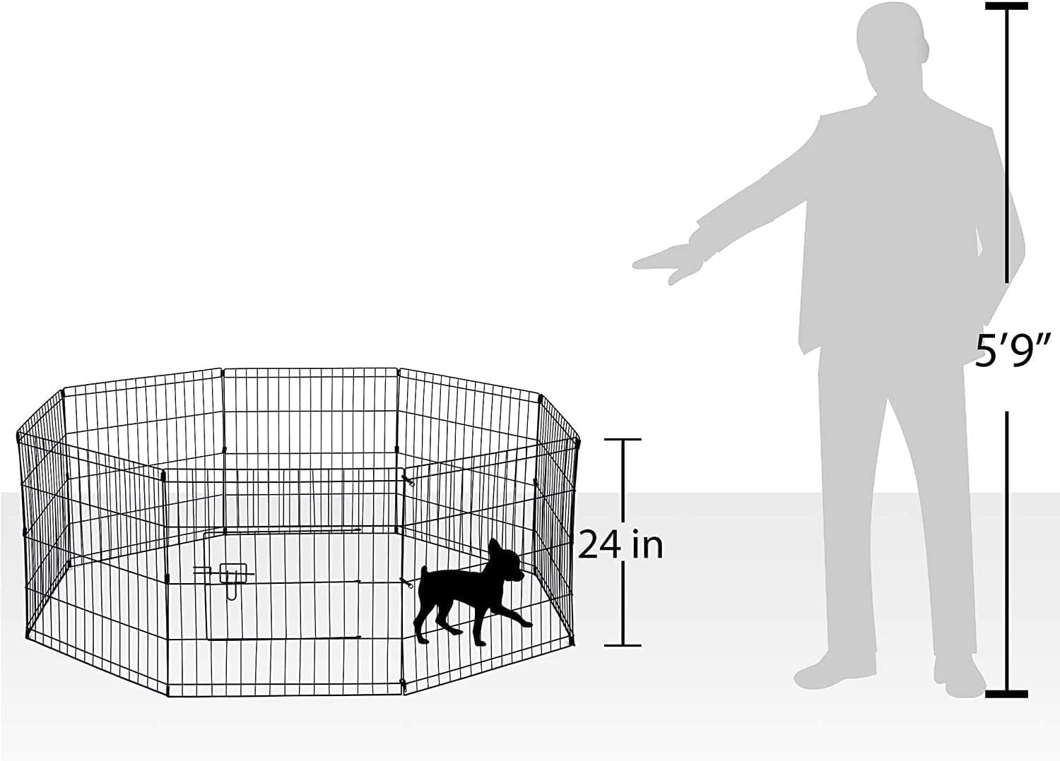 Detalle 2 de Underdog 8 Panel Foldable Playpen (61cm) – Suitable for Dogs, Puppies, Cats & Rabbits
