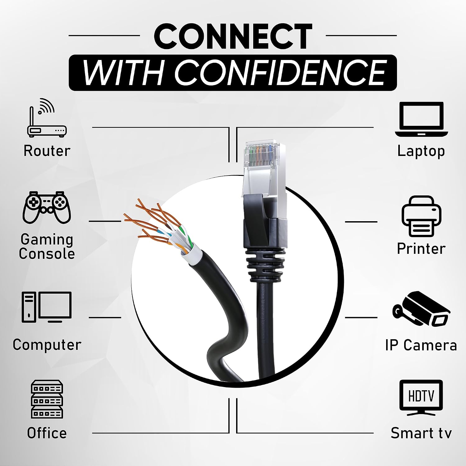 Detalle 1 de Mr. Tronic Cavo Ethernet Cat 6 100 m