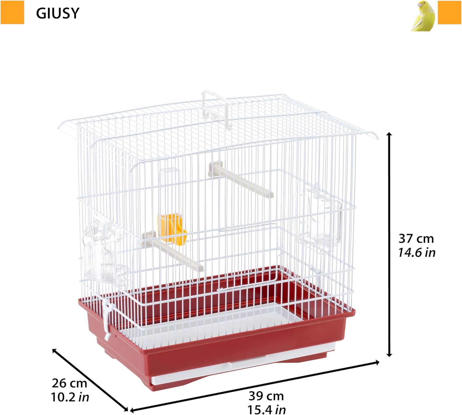 Detalle de Ferplast Giusy Cage for Birds – Practical Italian Design with Rotating Feeder