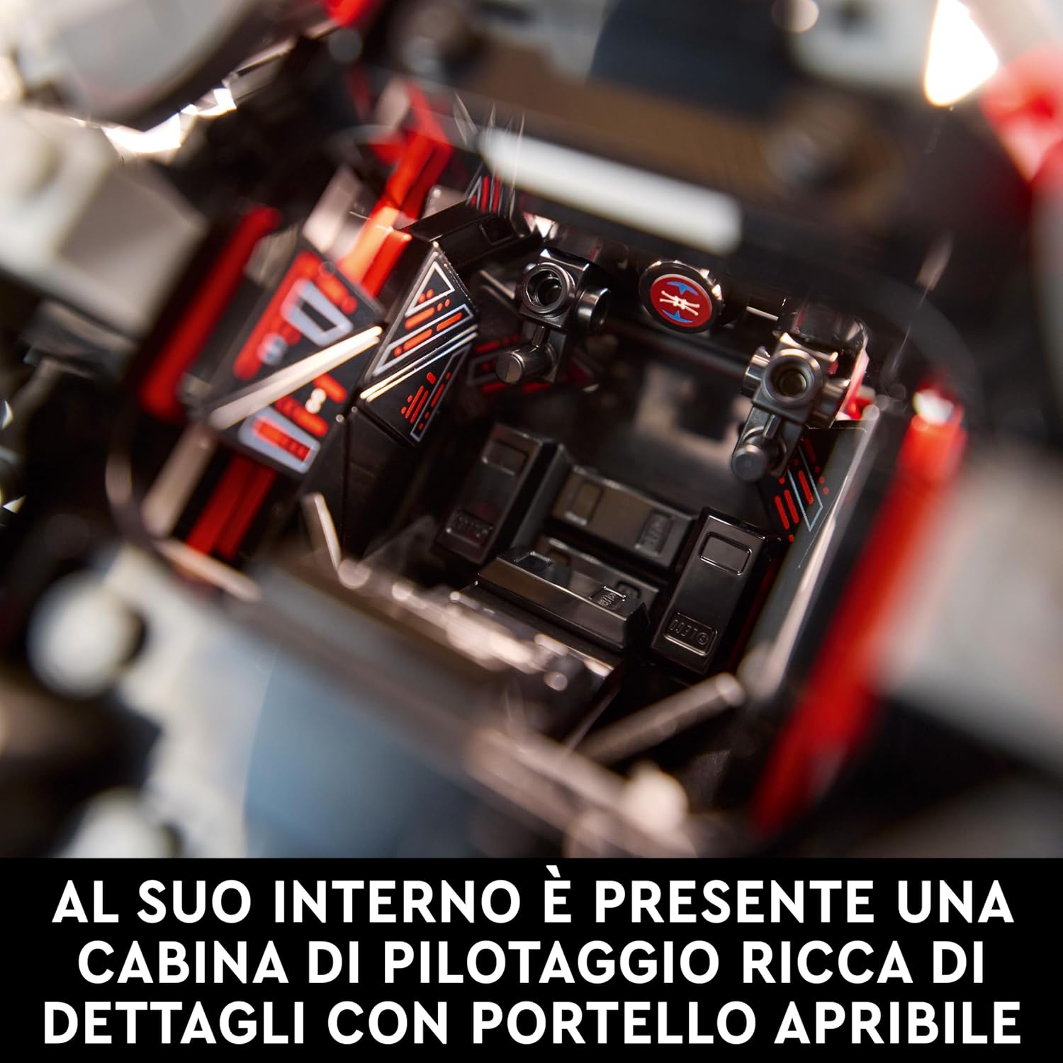 Detalle de LEGO Star Wars TIE Interceptor UCS 75382: maquette d’esposizione per adulti con minifigure e 25° anniversario