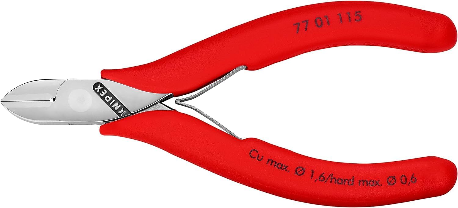 Detalle de KNIPEX 77 01 115 szczypce tnące boczne do elektroniki, 115 mm