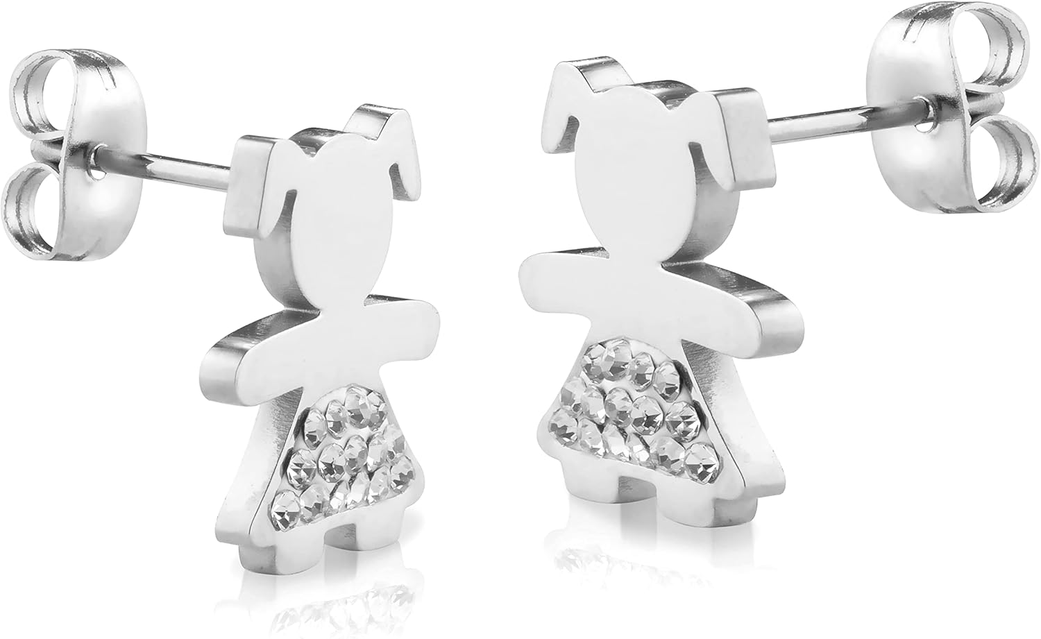 Thumbnail 6 de inSCINTILLE Orecchini Donna Bebè in Acciaio Inossidabile con Brillanti – Vari Colori