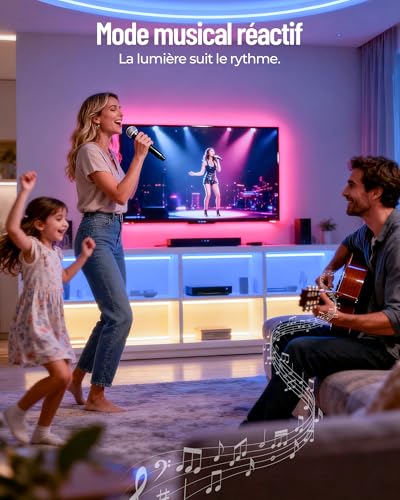 Detalle 2 de Beaeet Ruban LED 5m 24V RGB avec Télécommande et App Bluetooth — Bande LED intérieure 5050