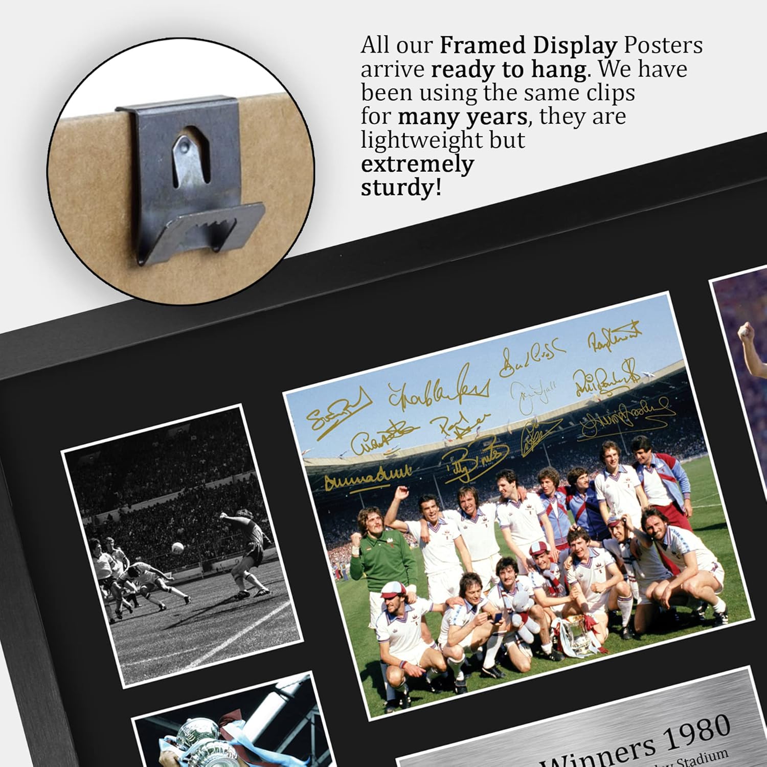 Thumbnail 4 de HWC Trading West Ham 1980 FA Cup Winners A3 framed signed autograph display