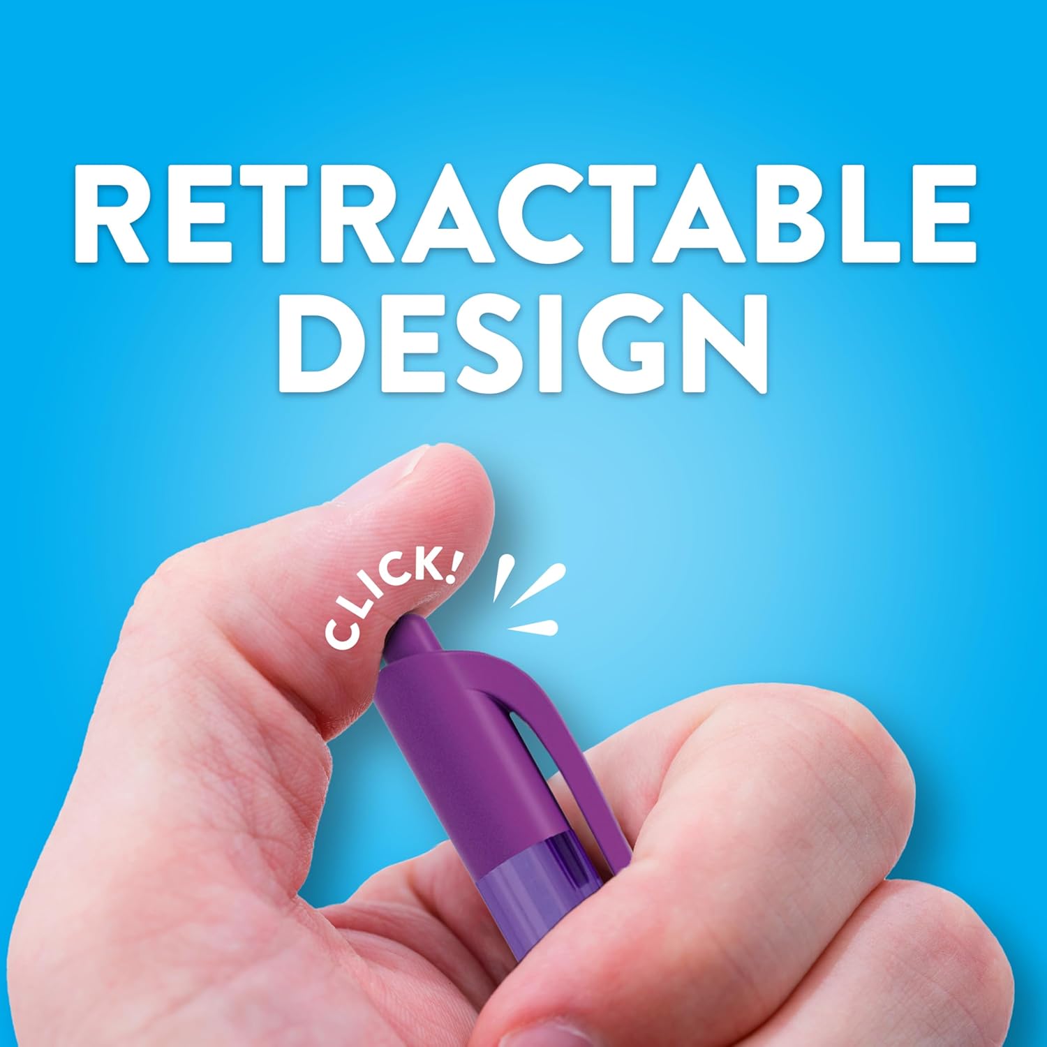 Thumbnail 3 de Paper Mate InkJoy 100RT penna a sfera retrattile rossa, punta media 1,0 mm (confezione da 20)