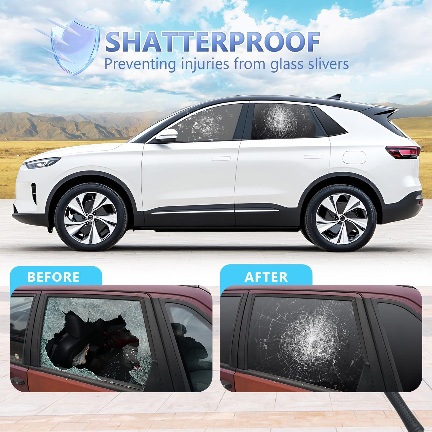 Thumbnail 4 de TOYOCO 35% VLT Ceramic Car Window Tint Film (20in × 20ft) — UV & IR Protection Privacy Roll