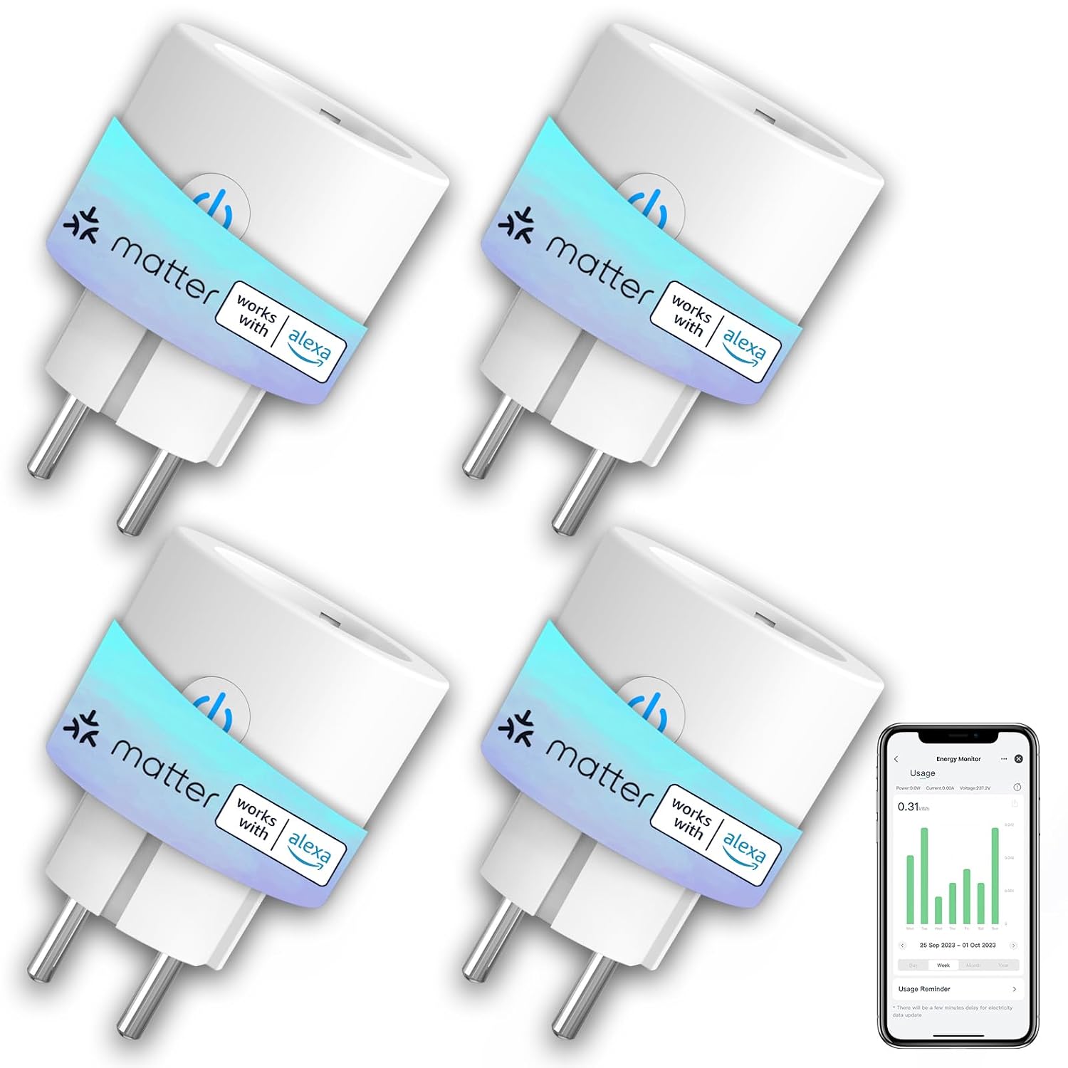 Detalle de Matter Steckdose Smart WLAN 16A