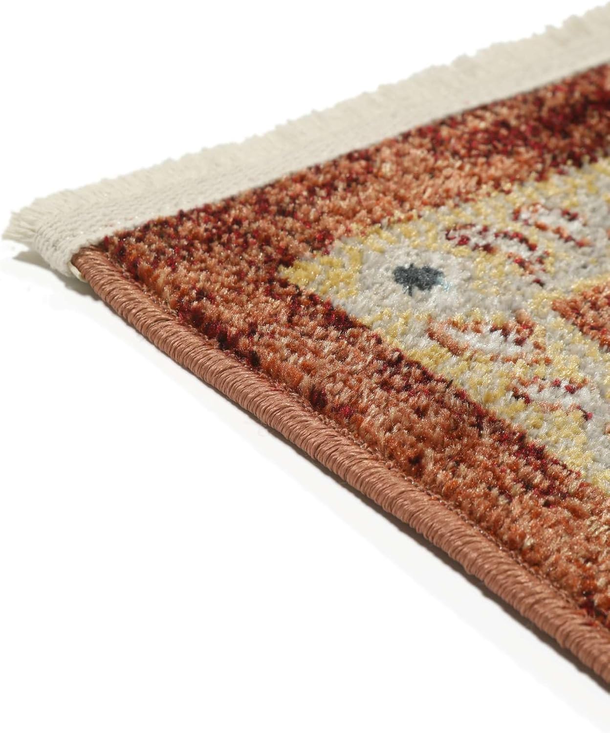Detalle de RugVista Razavi Rug, 140 x 200 cm Rust Low-Pile Machine-Woven Rug