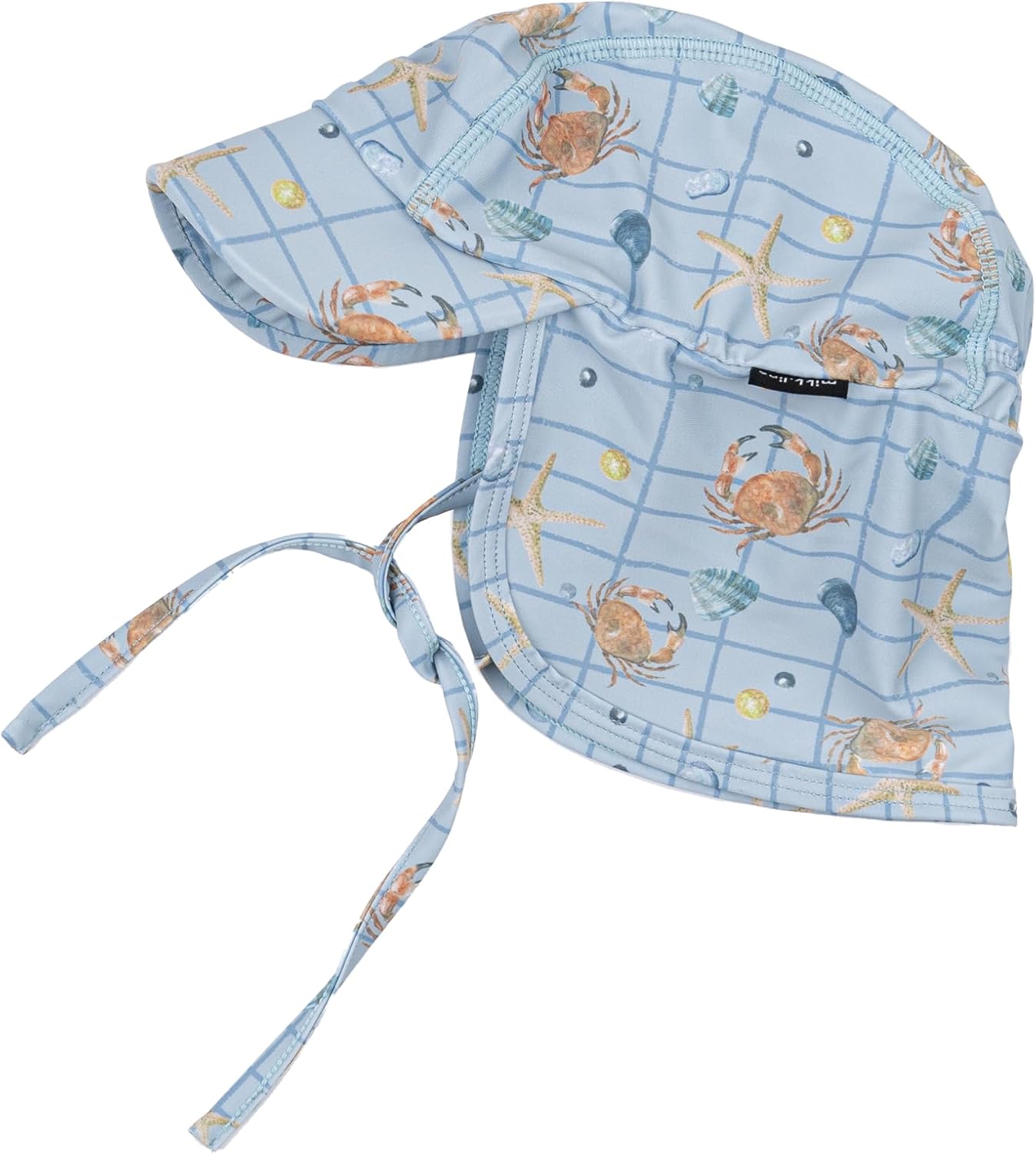 Mikk-line Chapeau de soleil pour bébé avec protection de la nuque – Chapeau d'été léger à visière et cordons