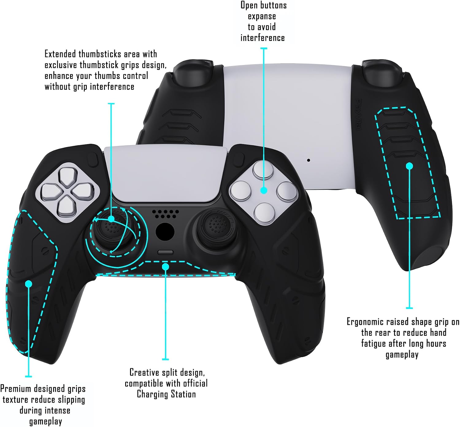 Thumbnail 2 de playvital Mecha Edition PS5 Silicone Grips