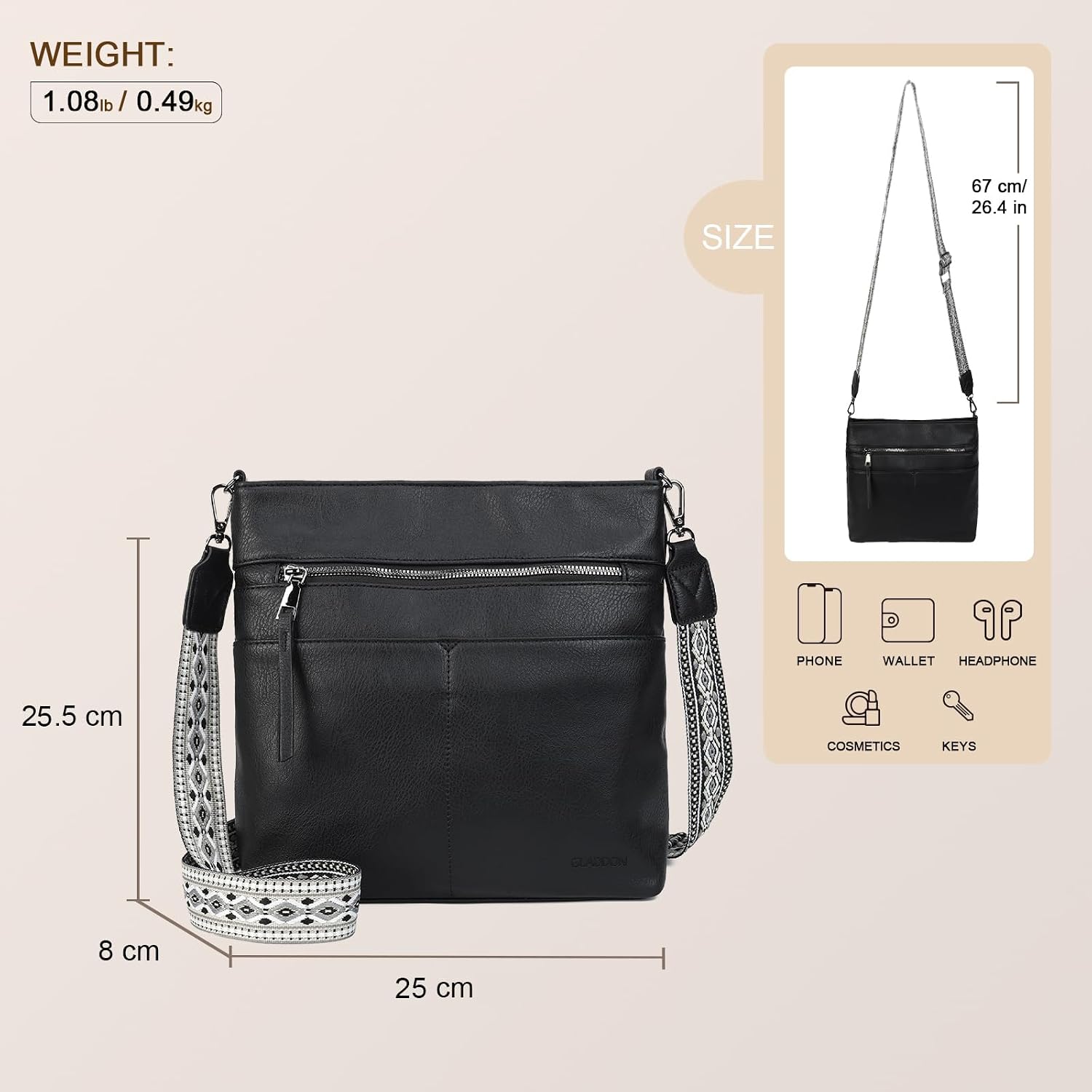 Thumbnail 5 de Gladdon Damenhandtasche Crossbody
