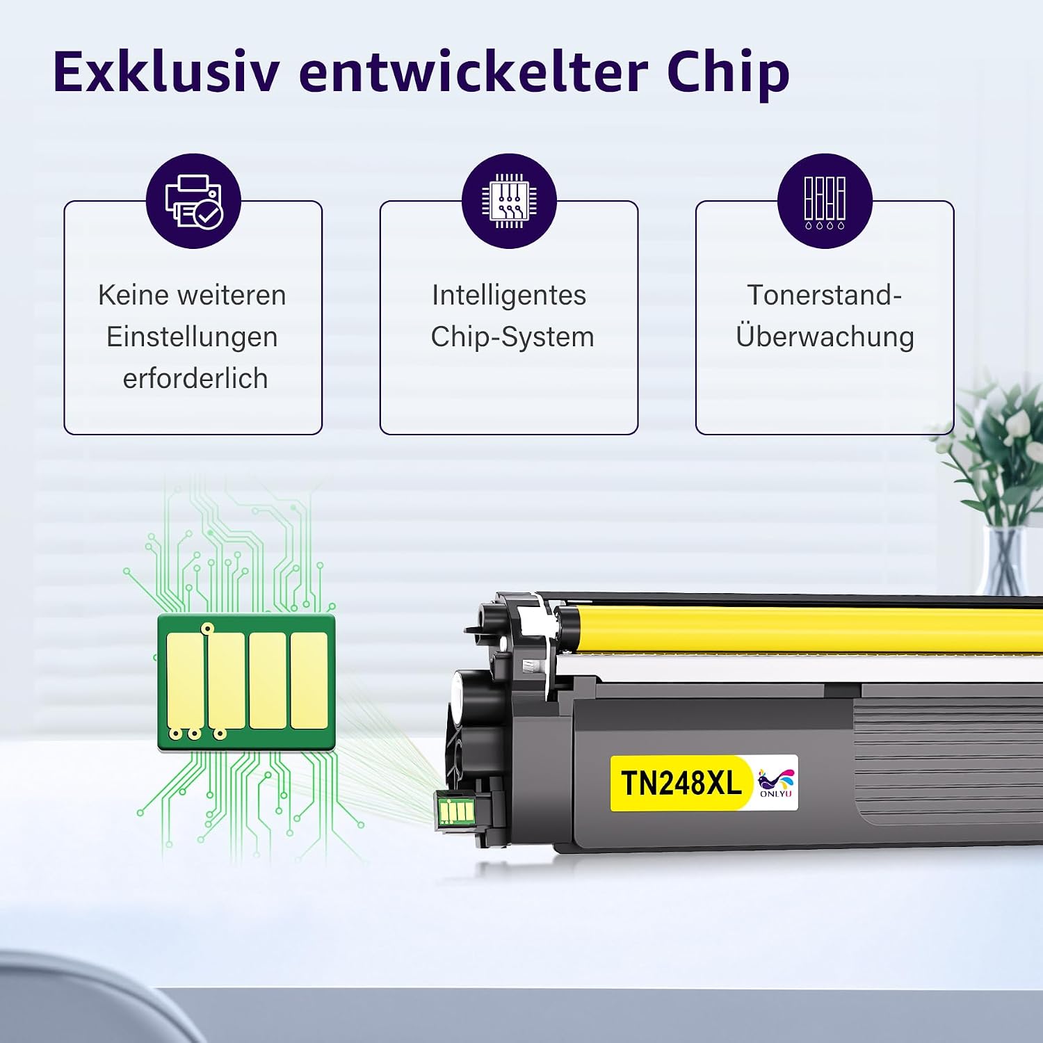 Detalle de ONLYU TN248XL 4er-Pack – kompatibel mit Brother MFC/L-Serie