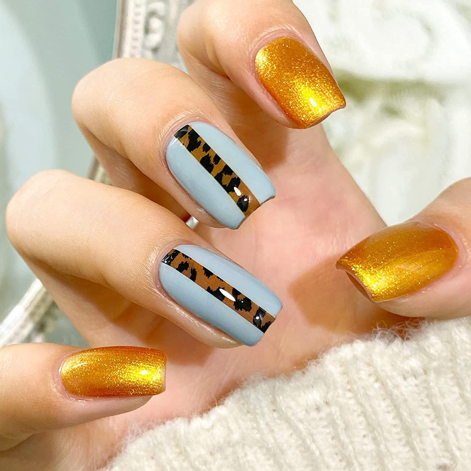 Thumbnail 4 de Senvenski smalto semipermanente per unghie in kit (oro/argento) con gel UV/LED
