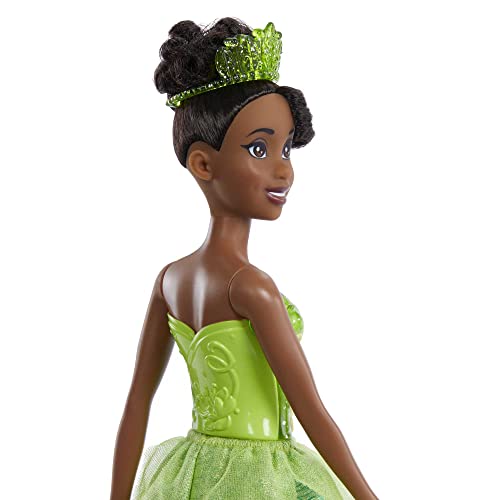 Detalle de Mattel Disney Princess Tiana: Muñeca de Moda con Vestido Clásico