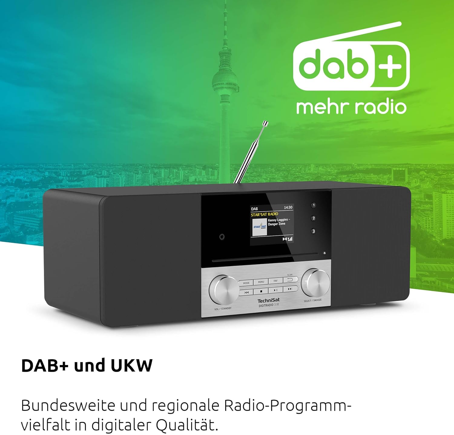 Thumbnail 3 de TechniSat DIGITRADIO 3 IR Kompaktanlage: DAB+-Radio mit CD-Player, Bluetooth & Internetradio