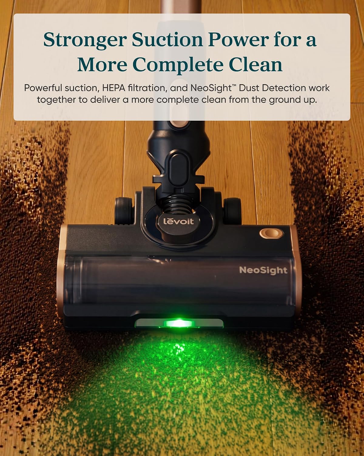 Detalle 2 de Levoit Cordless Vacuum, 60-Minute Runtime