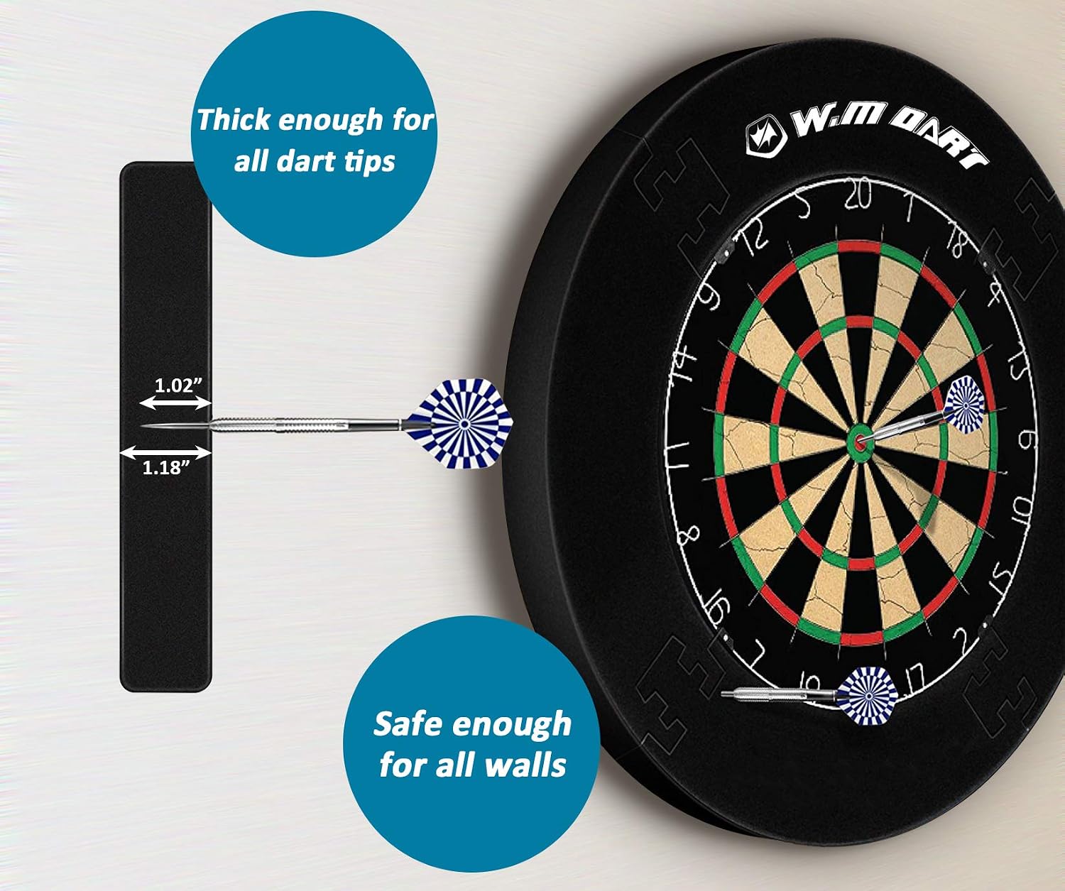 Detalle de WIN.MAX Dart Catchring Surround Auffangring für Dartscheiben