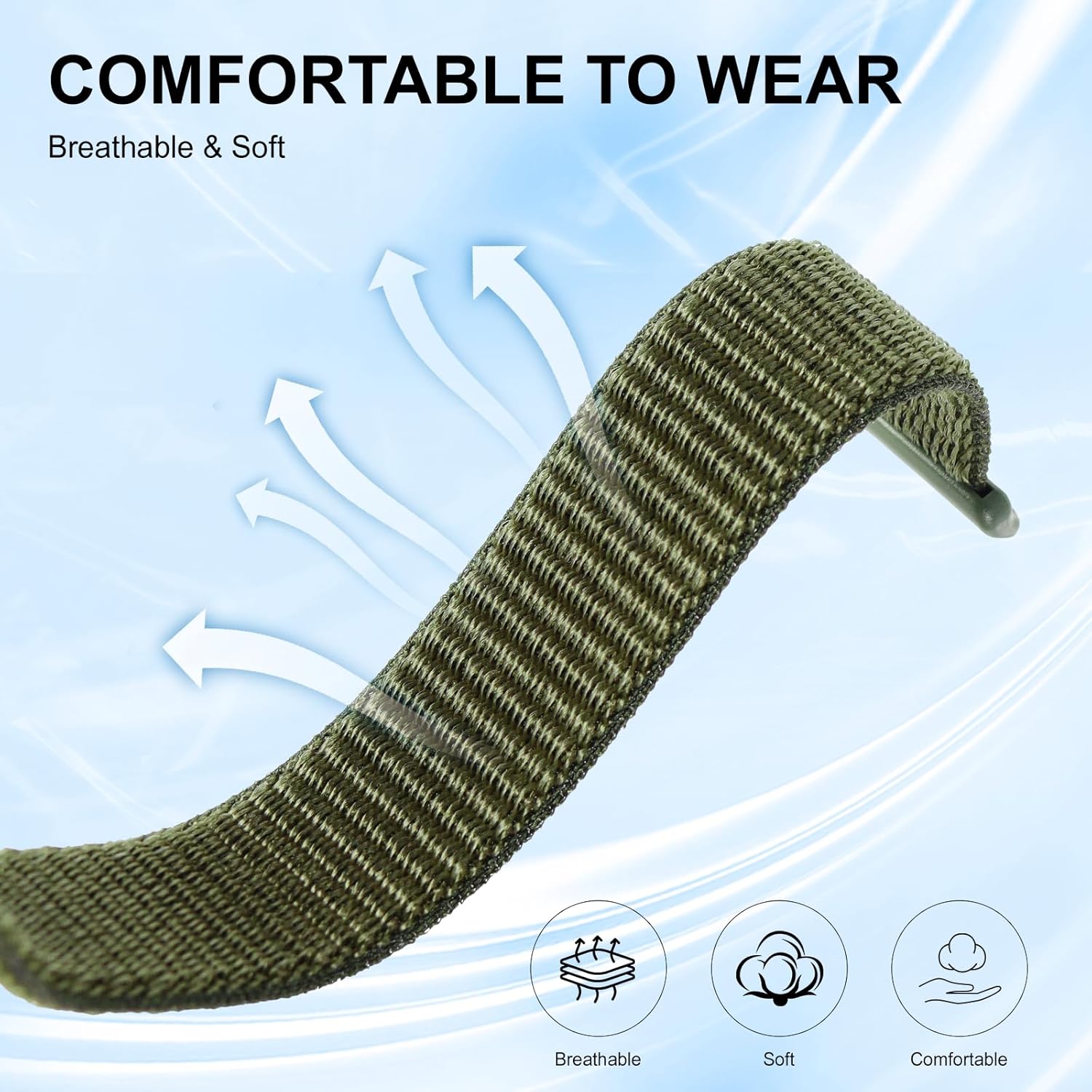 Thumbnail 2 de ZOOROO 3-Pack Nylon Loop Sport Replacement Bands for Hume Health Band