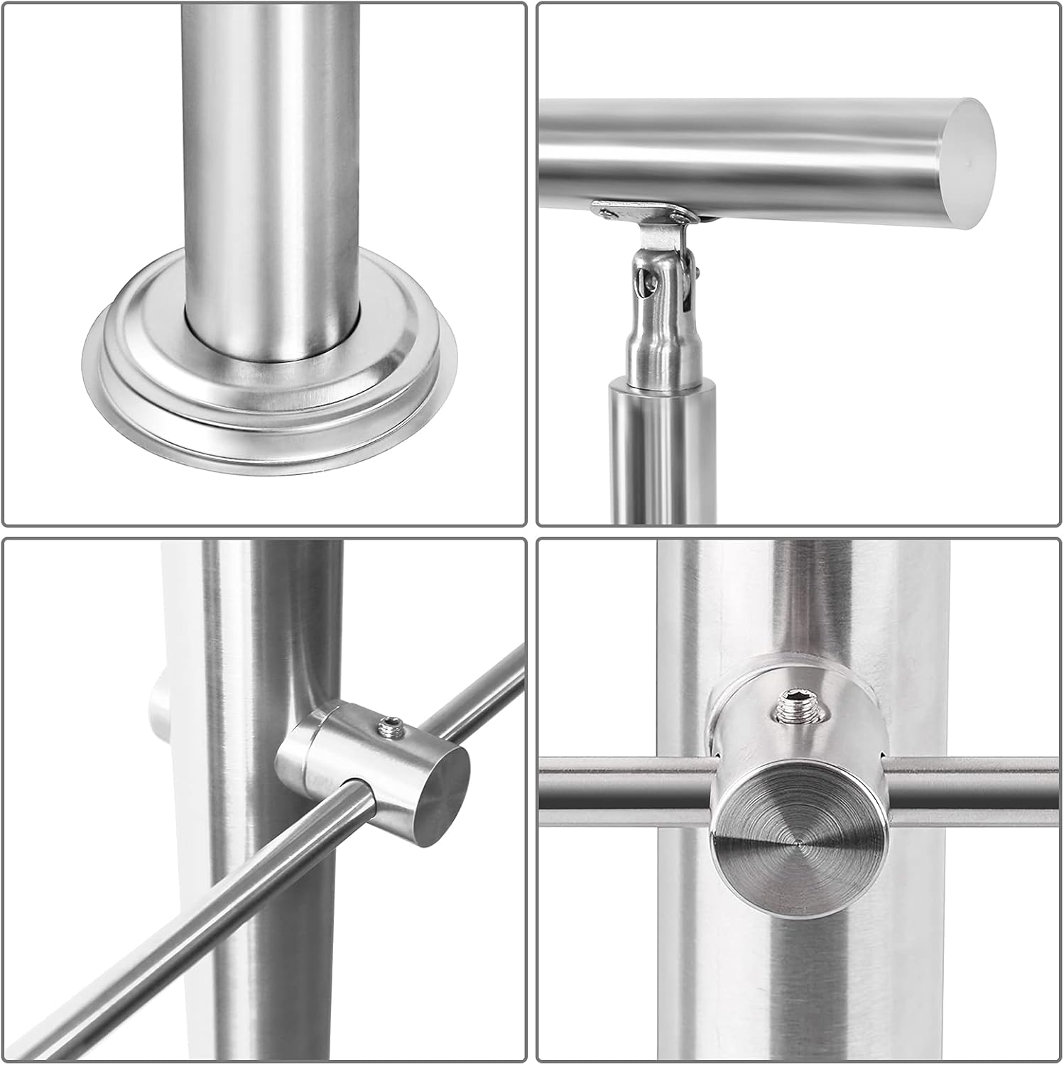 Detalle de Tubiaz Ringhiera in acciaio inox con corrimano e 5 traverse: 100 cm di eleganza e resistenza