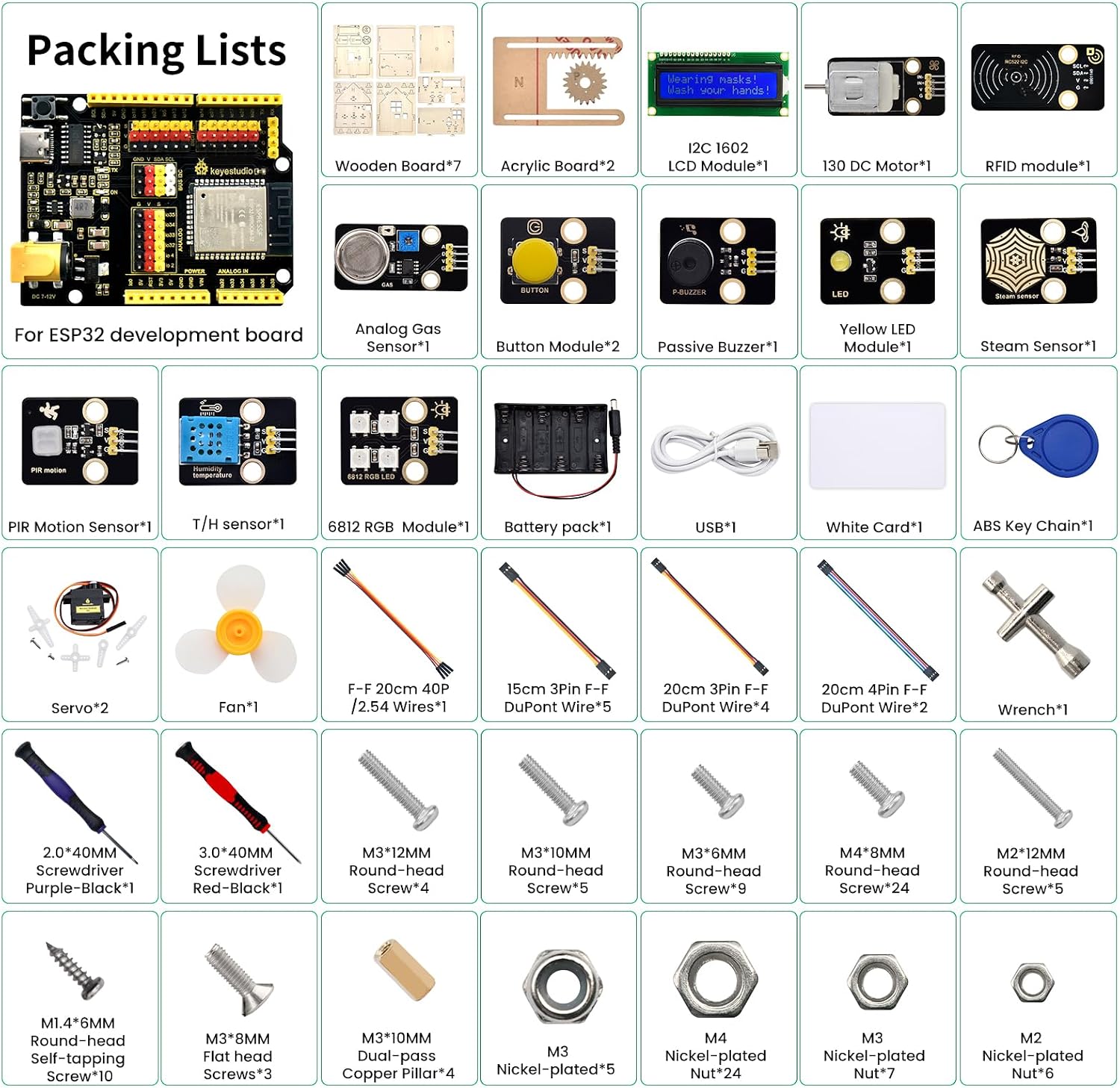 Thumbnail 1 de KEYESTUDIO KS5009-2 Smart Home-kit voor Arduino ESP32 en MicroPython