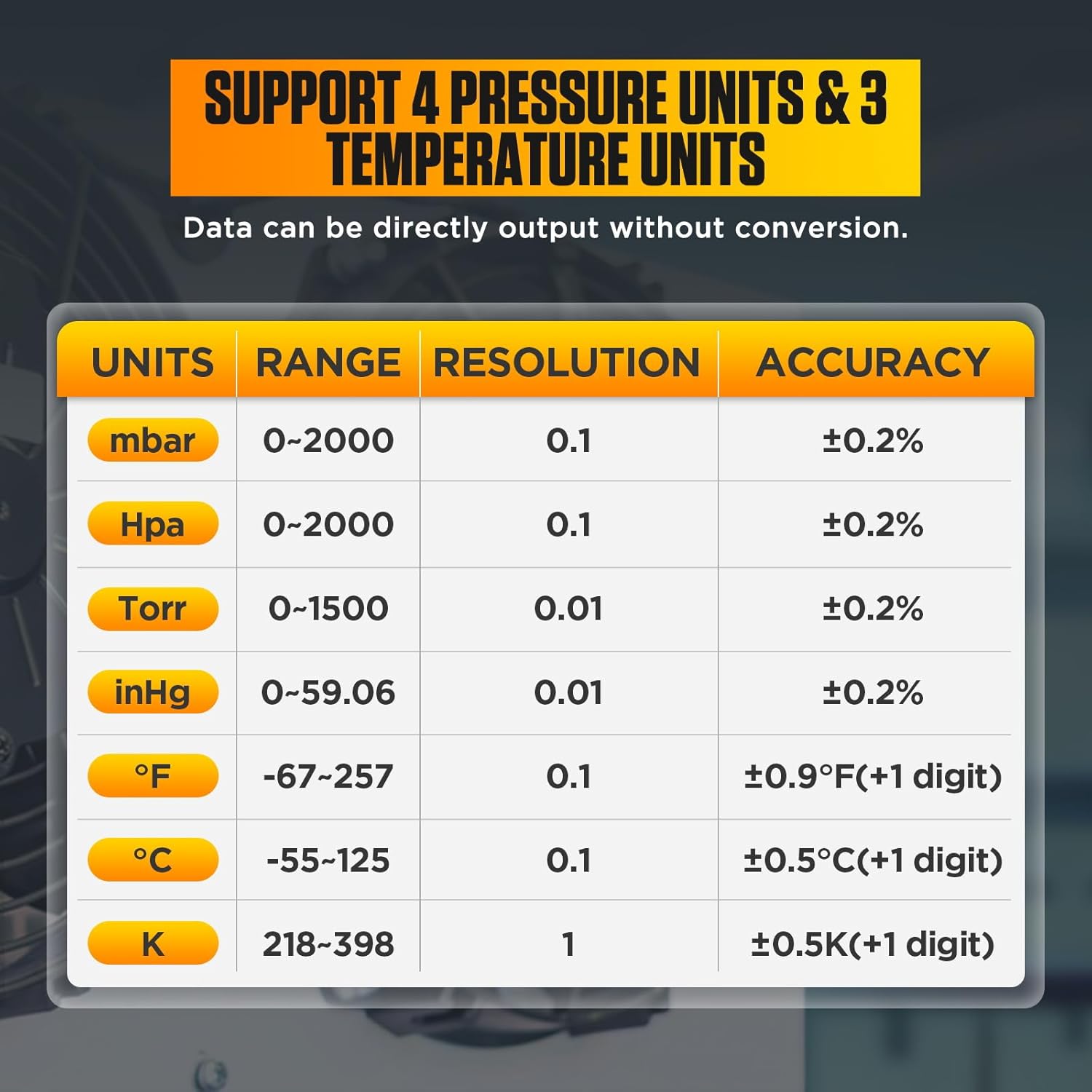 Thumbnail 6 de Manomètre à vide numérique intelligent LM100 (CVC) 0–2000 mbar, précision ±0,2%