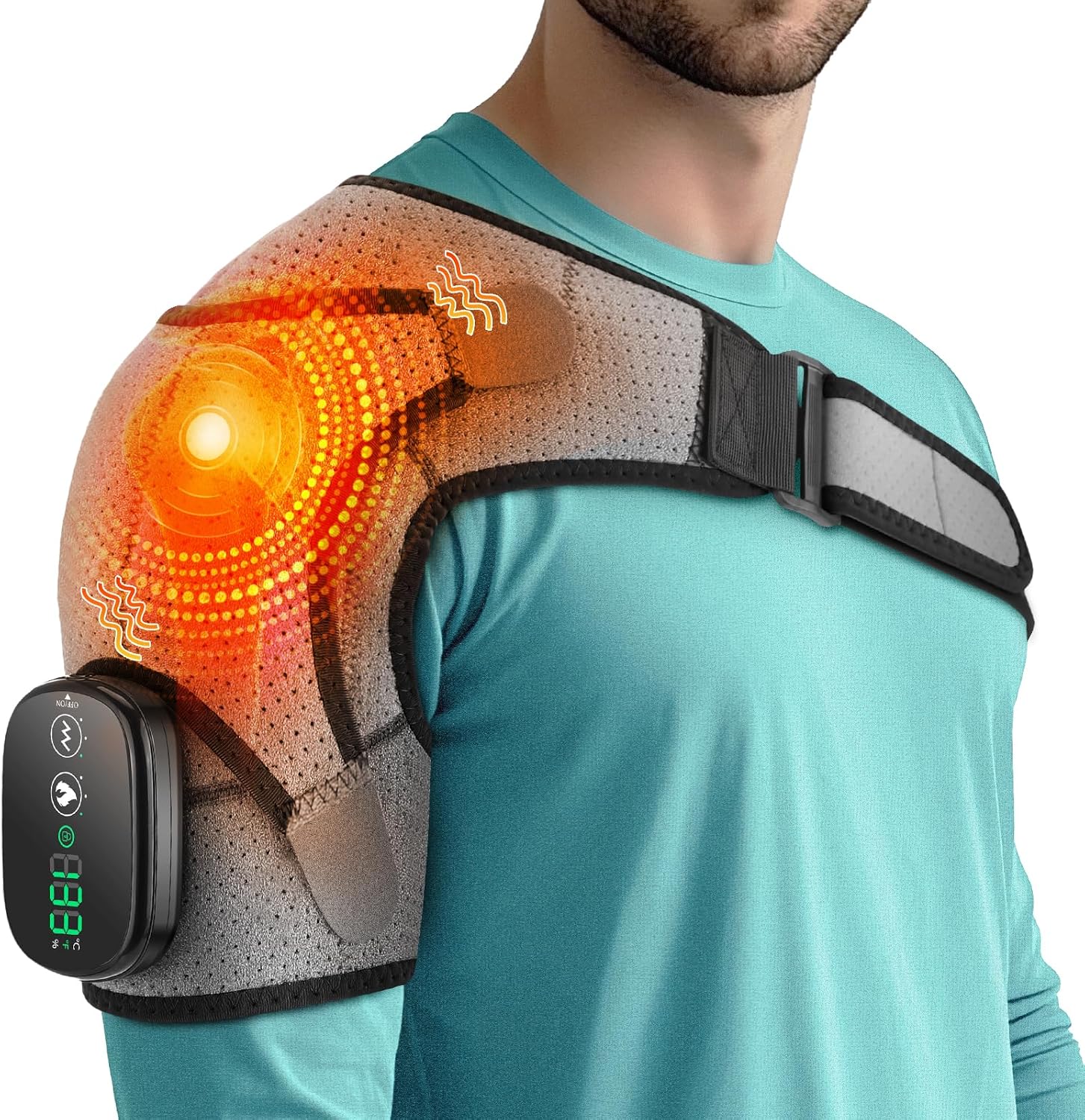 Detalle de Cordless Shoulder Heating Pad, 5000mAh Battery